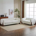 Christopher Knight Home Emma 2 Pieces Living Room Boucle Upholstered Sofa Set, Beige