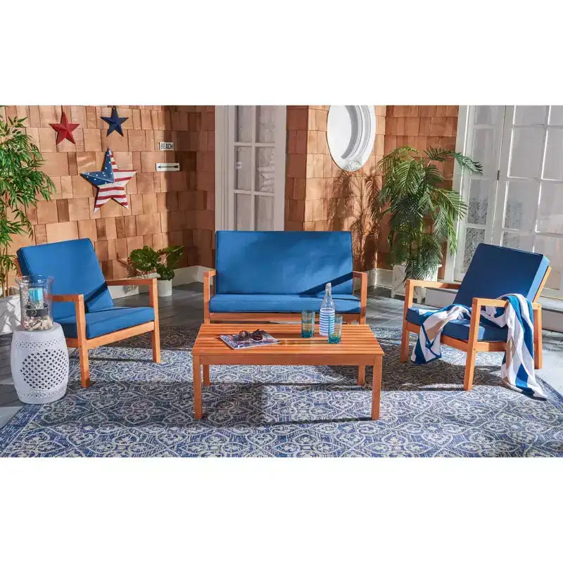 Juego de sala Larence de 4 piezas - Interior/Exterior - PAT7068 - Safavieh
