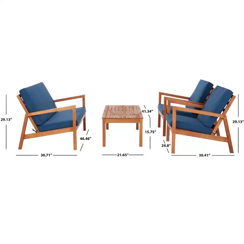Juego de sala Larence de 4 piezas - Interior/Exterior - PAT7068 - Safavieh