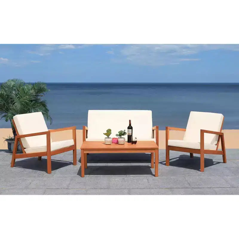 Juego de sala Larence de 4 piezas - Interior/Exterior - PAT7068 - Safavieh