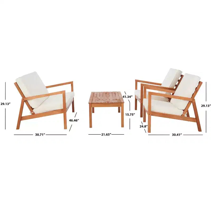 Juego de sala Larence de 4 piezas - Interior/Exterior - PAT7068 - Safavieh