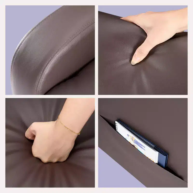 JIONJOY Wall-Hugger Massage Recliner Chair, Adjustable PU Leather Home Theater Recliner with Lumbar Massage, Quiet Motor