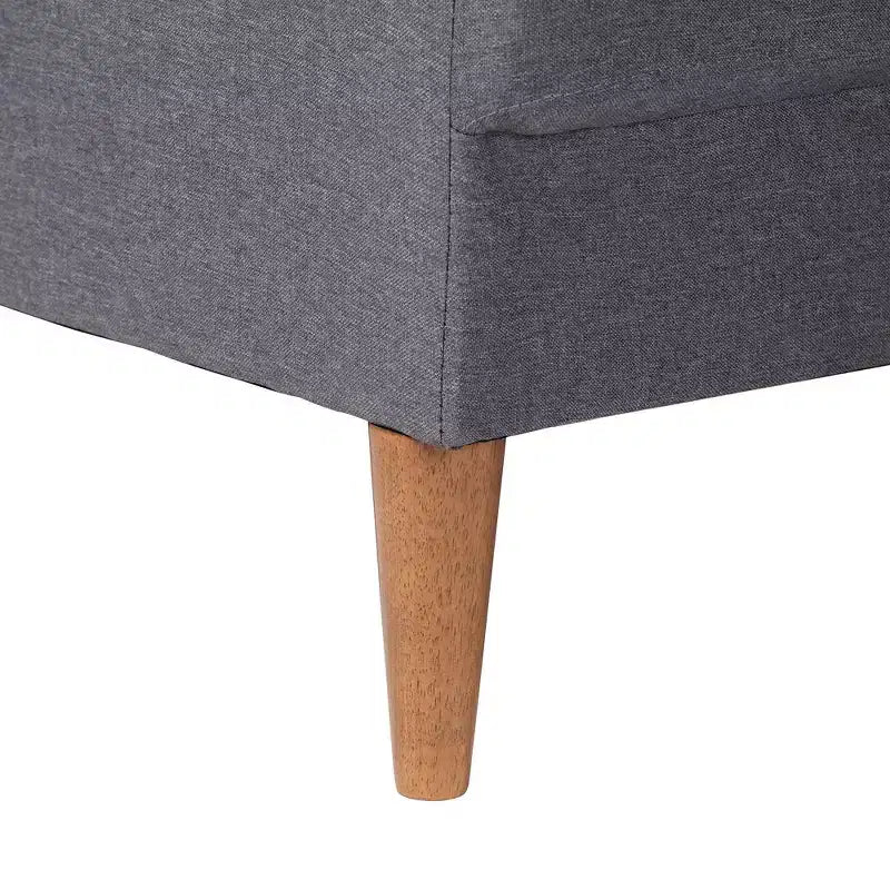 Baxton Studio Harleson Fabric and Wood Right Facing Sectional Sofa