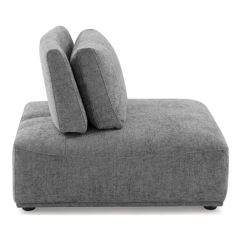 HOMES: Inside + Out 5pc Povoa 159" Modular Curved Sectional Sofa Modern Chenille with Extendable Backrest