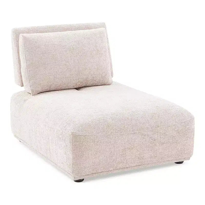 HOMES: Inside + Out 5pc Povoa 159" Modular Curved Sectional Sofa Modern Chenille with Extendable Backrest