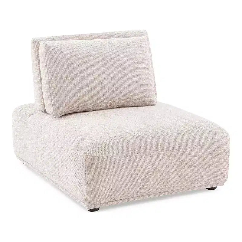 HOMES: Inside + Out 5pc Povoa 159" Modular Curved Sectional Sofa Modern Chenille with Extendable Backrest