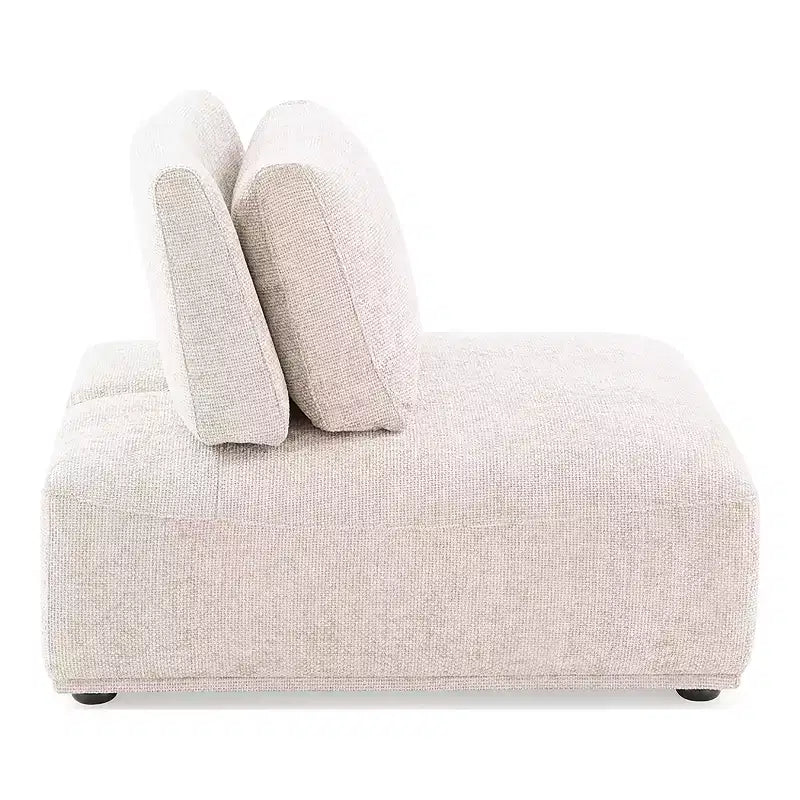 HOMES: Inside + Out 5pc Povoa 159" Modular Curved Sectional Sofa Modern Chenille with Extendable Backrest