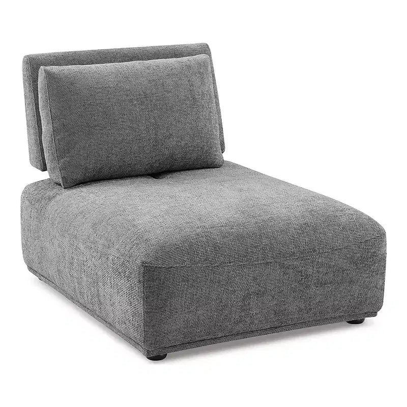 HOMES: Inside + Out 5pc Povoa 159" Modular Curved Sectional Sofa Modern Chenille with Extendable Backrest