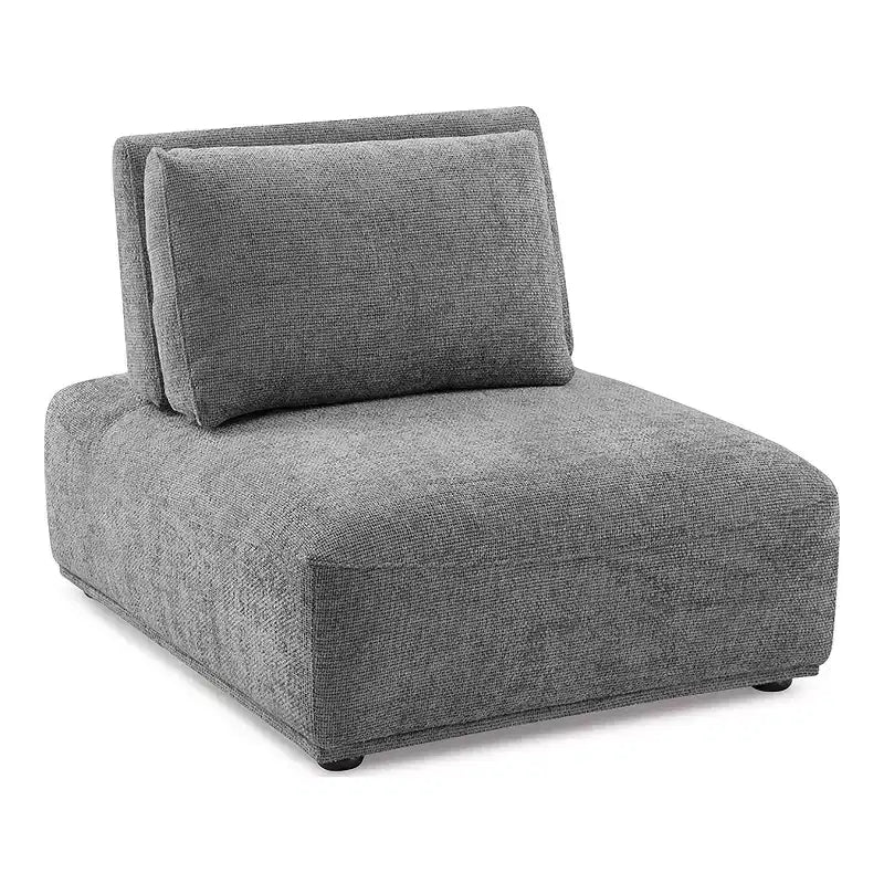 HOMES: Inside + Out 5pc Povoa 159" Modular Curved Sectional Sofa Modern Chenille with Extendable Backrest