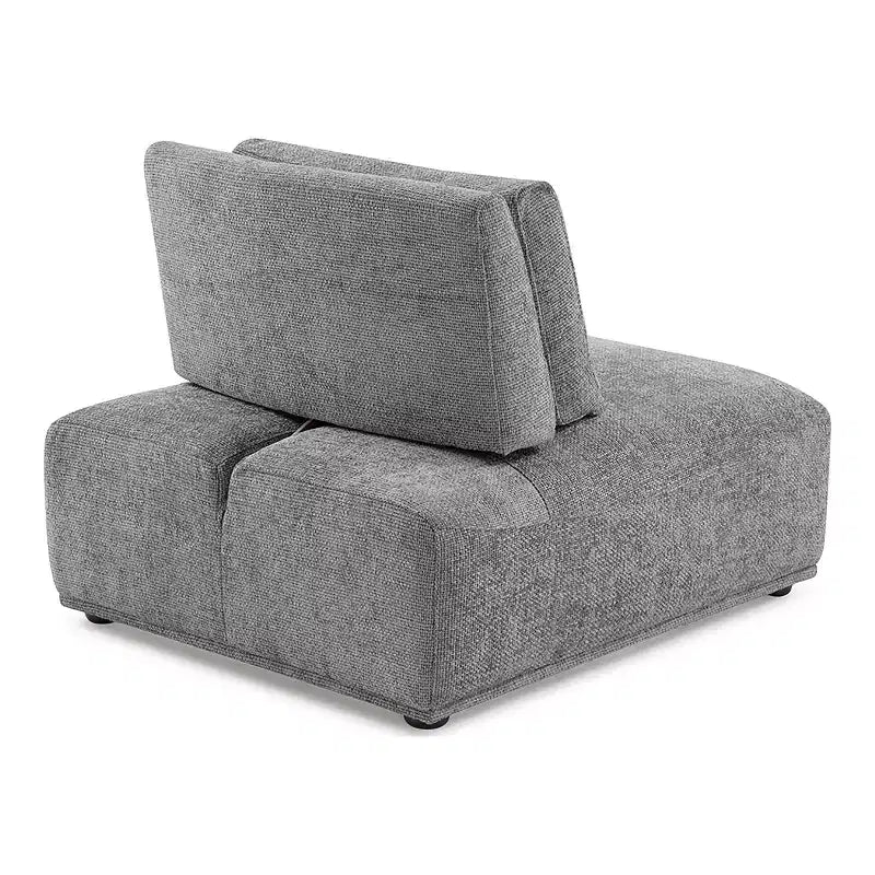 HOMES: Inside + Out 5pc Povoa 159" Modular Curved Sectional Sofa Modern Chenille with Extendable Backrest
